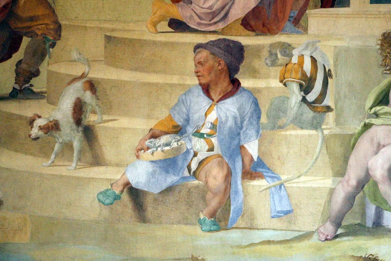 64-Il tributo di Cesare - Villa medicea di Poggio a Caiano, Prato - dettaglio